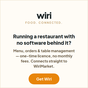 Wiri — restaurant management software with a one-time licence that connects to WiriMarket automatically